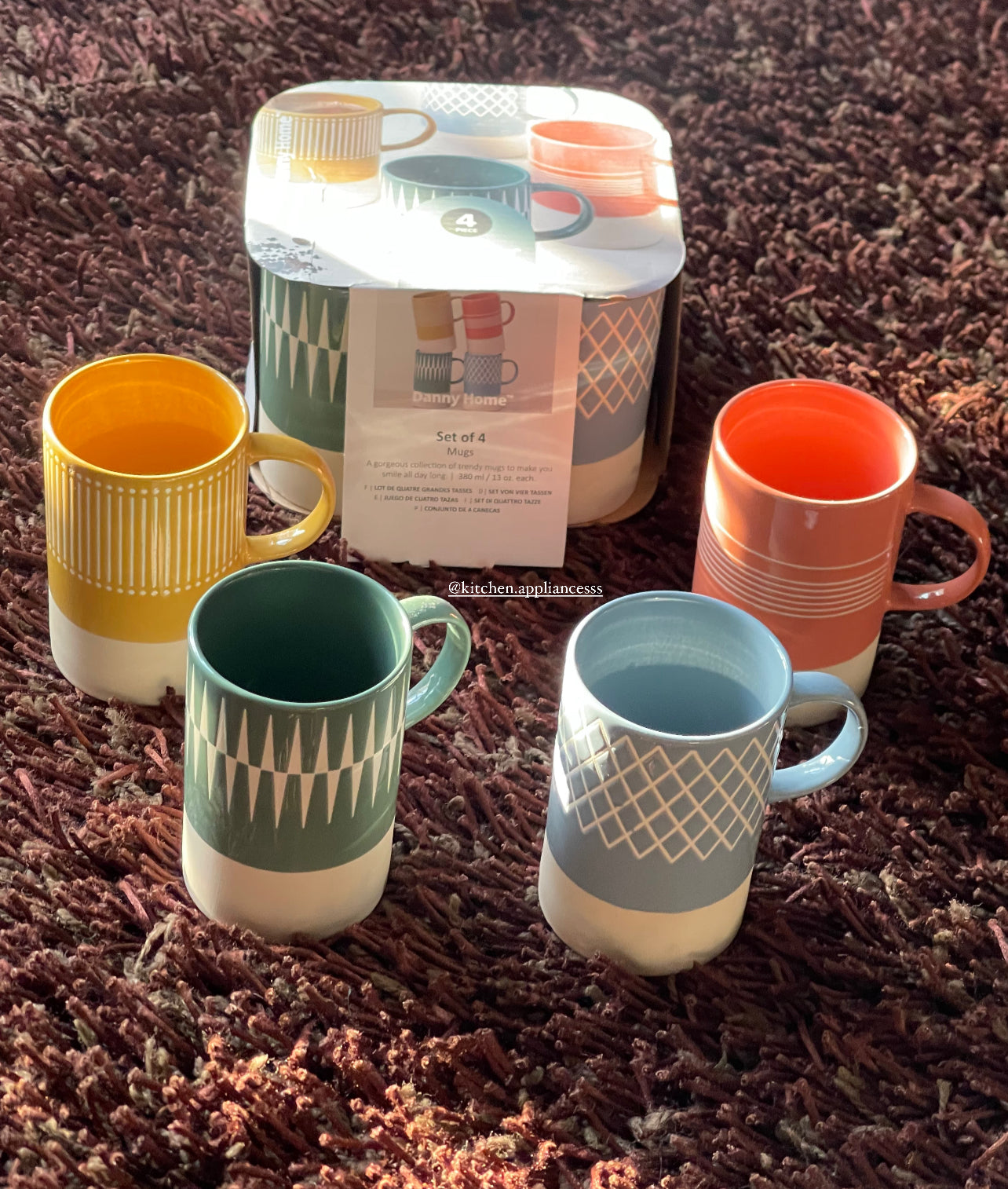 DANNY HOME SET OF 4 MUGS