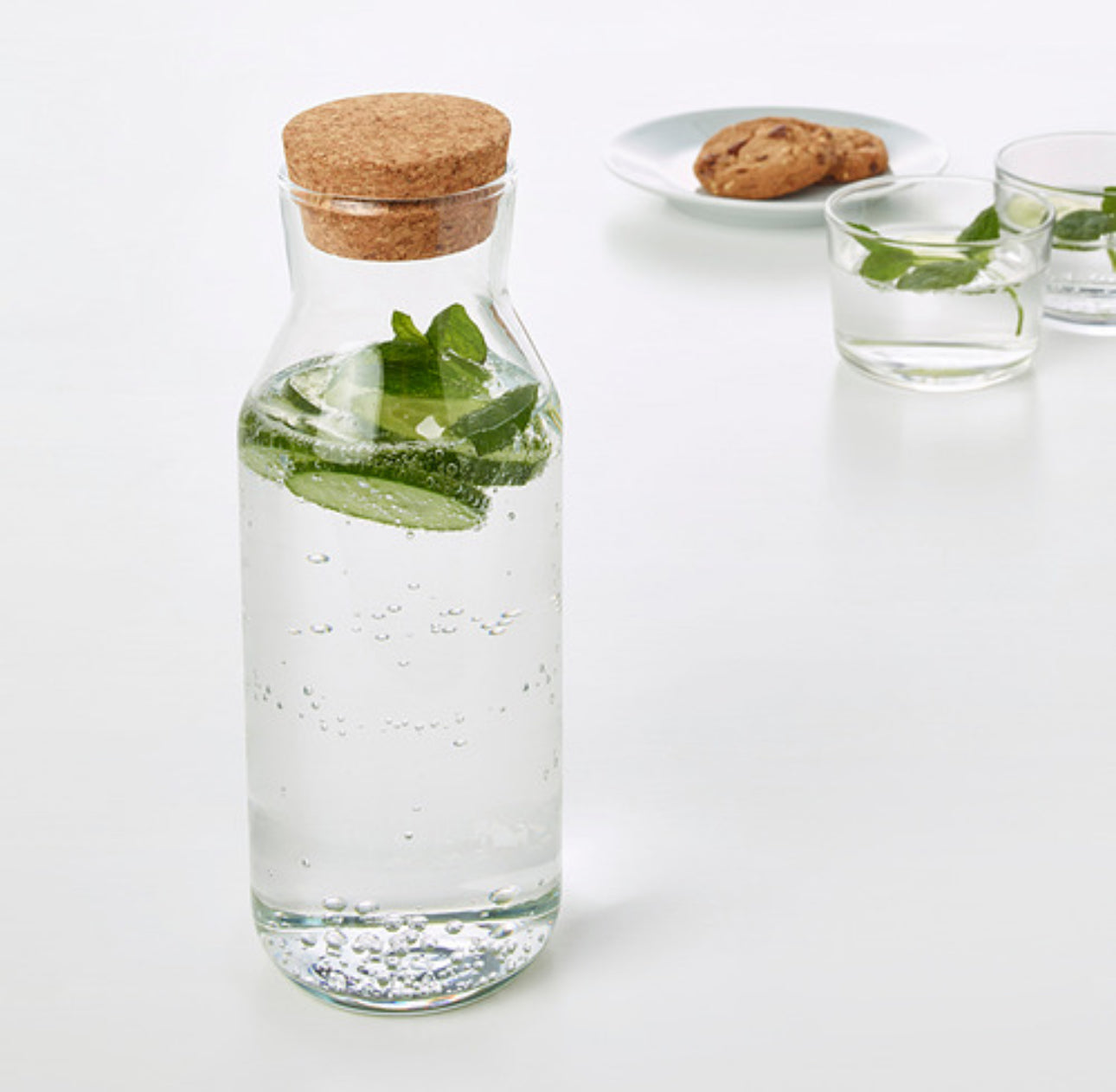 IKEA Glass Bottle w/ Cork Lid