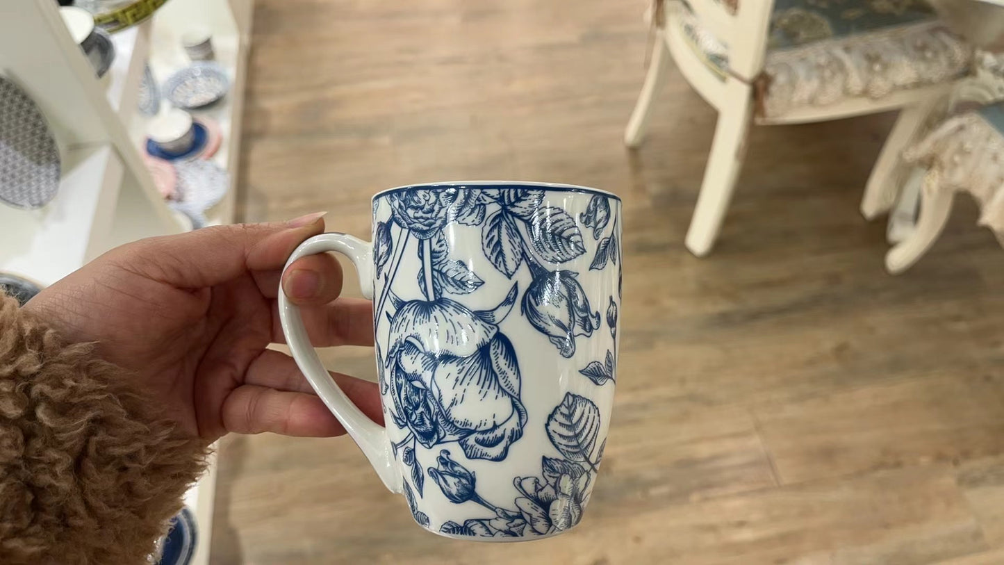 ROYAL BLUE MUGS SET OF 6