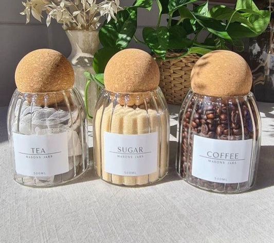 Set of 3 Texture Cork Jar Set Small