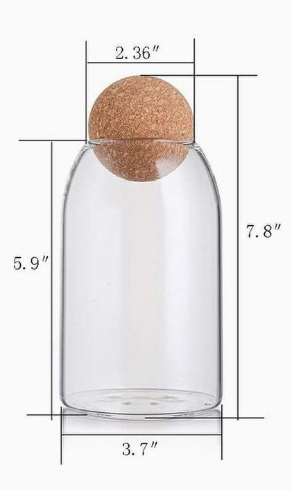 Set of 3 Medium Cork Jar Set