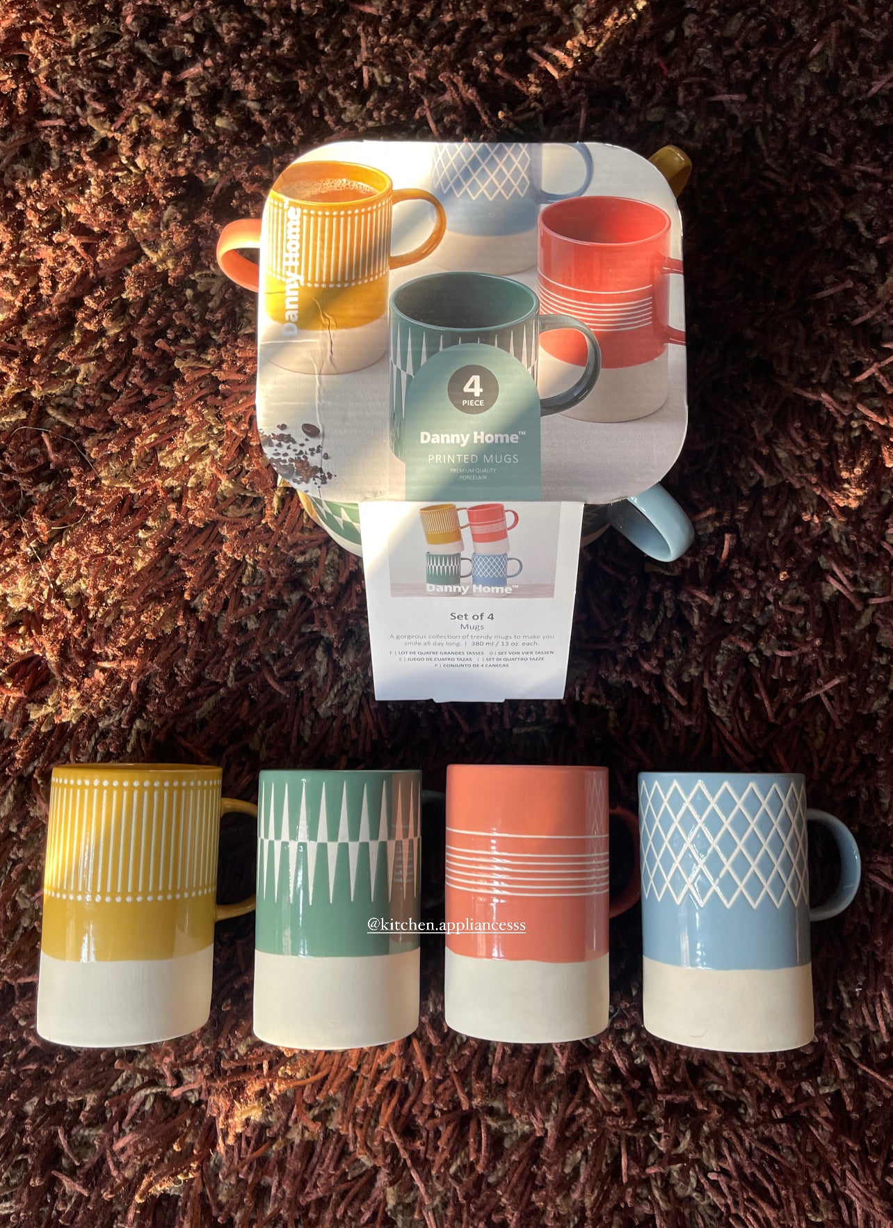 DANNY HOME SET OF 4 MUGS